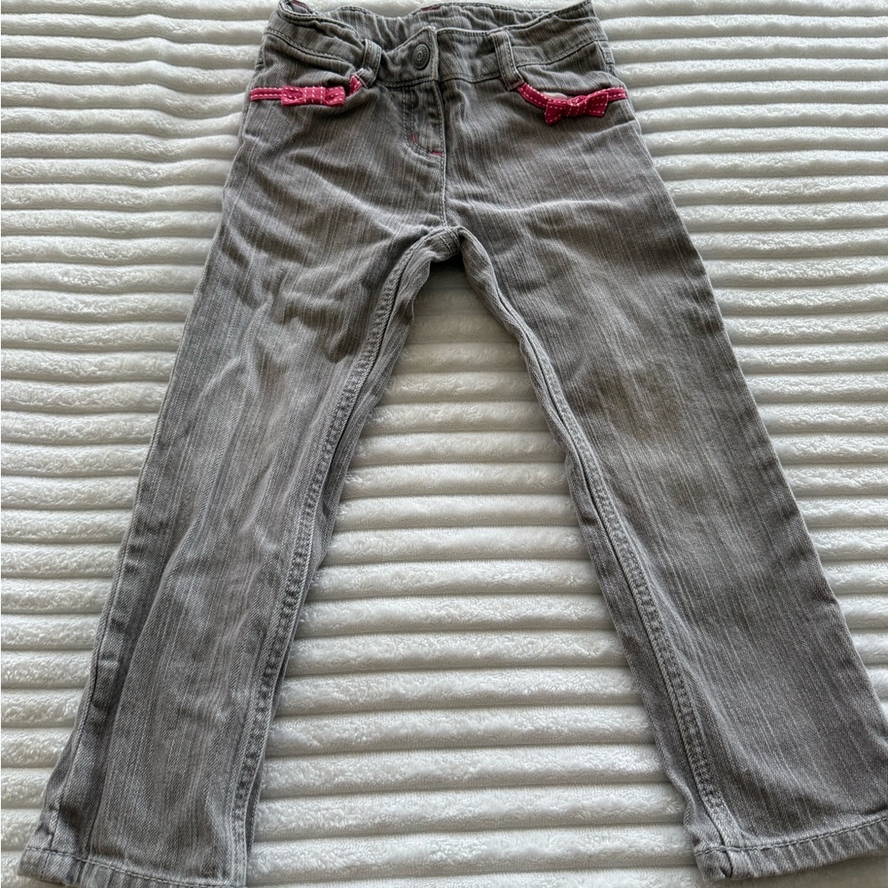 Gymboree Gray Jeans with Pink Details